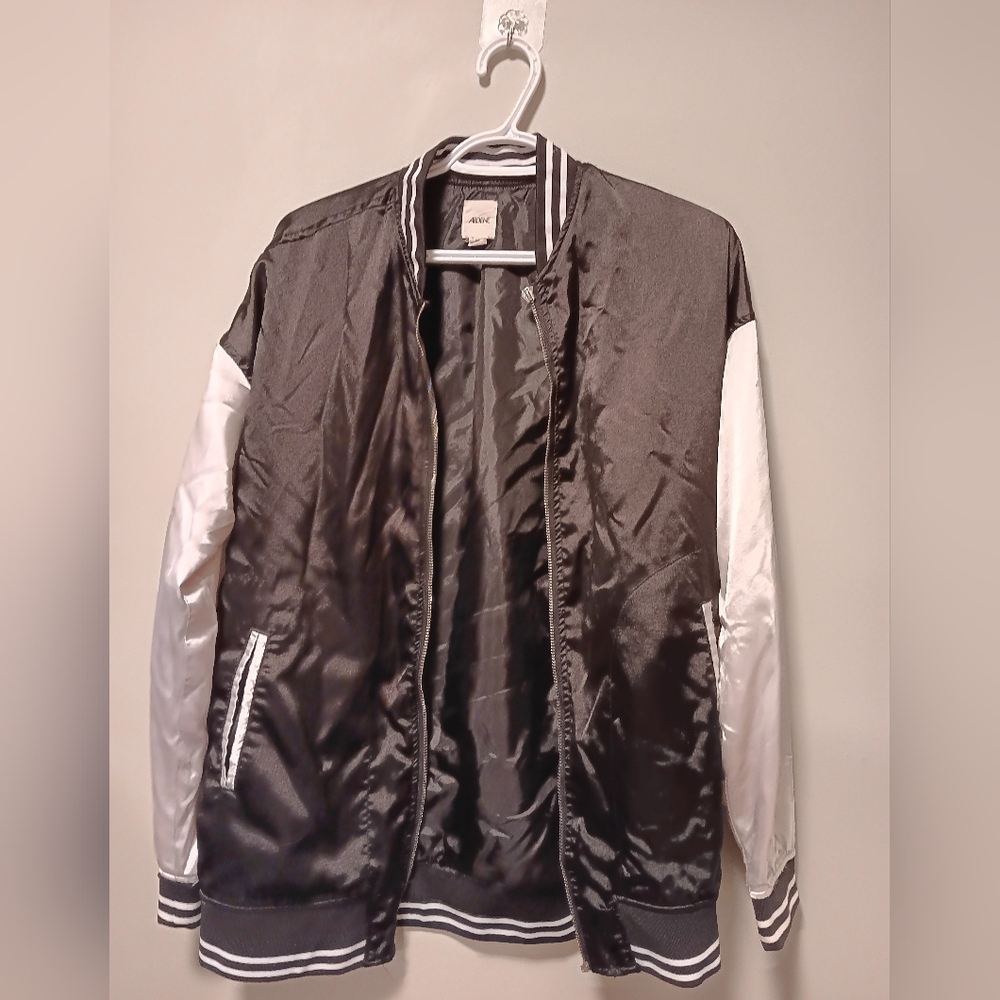 Black & White Varsity Ardene Jacket Size Sm